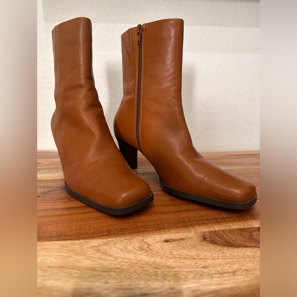 Leather boots